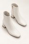 Women's Off-White Square Toe Ankle Boots, 6.5 cm - 3