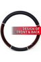 SOLID WOOD STEERING WHEEL COVER - BLACK - 3