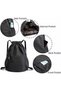 Drawstring Backpack Bag, Waterproof Nylon String Bag Sackpack, Large Capacity with 5 Pockets, Drawst - 2
