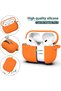 for AirPods Pro 2 Case Soft Silicone -Orange - 3