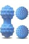 2-Pack Massage Ball Set, Peanut & Lacrosse Style, TPR & Silicone Double Roller for Deep Tissue, Trig