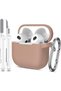 for AirPods 3 Case Soft Silicone -Milk Tea