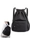 Drawstring Backpack Bag, Waterproof Nylon String Bag Sackpack, Large Capacity with 5 Pockets, Drawst