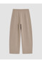 LCW Modest Beige Crepe Solid Comfort & Relax Wide-Leg Women's Pants, Featuring the ALITA CITY Touch - 6