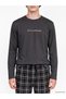 Trendy Picks from Kübra Butik: STANDARD Fit Checked Embroidered Men's Pajama Set - 4