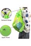 2 Pack Mesh Drawstring Beach Backpack, Large Capacity Waterproof Fabric, Adjustable Shoulder Straps, - 6