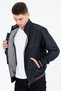 Navy Blue, Lined, Waterproof and Windproof Transitional Coat/Raincoat - 6