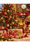 40-Piece Christmas Tree Ornament Set / Red and Gold Balls, Bows, Gift Wrapping, and Mini Drum Decorations