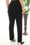 Extra Large Women's High Waist Elastic Waist Cotton Trousers - 5