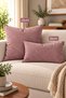 Single Velvet Textured Throw Pillow Cover Pink