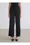 LCW EVERYDAY Black Crinkled Straight-Leg Loose & Wide-Leg Women's Pants—The ALITA CITY Difference - 3