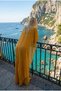 Celeste Butterfly Sleeve Long Evening Dress Chiffon Invitations and Wedding Dress - 3