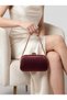 Burgundy Satin Women's Evening Clutch Bag with Gold Accents and Chain Strap—Perfect for Weddings, Engagements, and Graduations