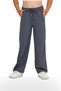 Girls' Palazzo Pants with Elastic Waistband, Drawstring, and Wide, Loose Legs — Anthracite - 2