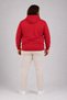 Plus Size Men's Basic Hooded Sweatshirt 11700 RED - 3