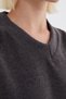 Ribbed Brioche Knit V-Neck Sweater - 8