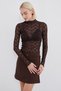 Floral Lace High Neck Transparent Blouse - 3