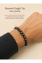 Leyan Natural Stone 8 mm Men's Hematite Bracelet in a Gift Box - 2