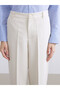 LCW Vision Beige Solid Straight & Slim-Fit Women's Pants, Featuring the ALITA CITY Touch - 3