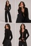 Black Embroidered Lace-Like Knit Summer Knitwear Cardigan - 5