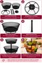 Nazen 2-Layer Black | | Metal Fruit Bowl Vegetable Basket Metal Basket Multi-Purpose Box Bathroom Kitchen Organizer | |   Decorative Fruit Basket 2-Tier Fruit Bowl Vegetable Bowl Modern Decorative Fruit Basket Coffee Corner Kitchen - 8