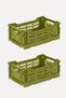 2 Pieces - Minibox Olive Foldable Crate 261710 - 3