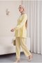 Tunic and Wide-Leg Pants Set with a Tie-Detail - Yellow - 4
