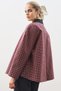 CONTRAST COLLAR TRENCH COAT PLAID - 8