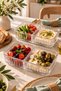 2-Piece Glass-Divided Breakfast and Serving Bowl Set | 2-Compartment Container for Olives, Jam, Cheese, Appetizers, and Snacks - 4