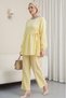 Tunic and Wide-Leg Pants Set with a Tie-Detail - Yellow - 5