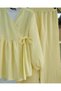Tunic and Wide-Leg Pants Set with a Tie-Detail - Yellow - 6