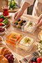 2-Piece Glass-Divided Breakfast and Serving Bowl Set | 2-Compartment Container for Olives, Jam, Cheese, Appetizers, and Snacks
