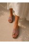 Women's Multi-Knit Straw Genuine Leather Comfortable Daily Slippers - 9