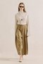 Linen Mixed Crushed Short Blouse Natural
