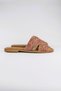 Women's Multi-Knit Straw Genuine Leather Comfortable Daily Slippers - 4