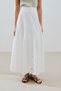 Embroidered Long Skirt Ecru - 3