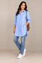 Women's 100% Cotton Oxford Mercerized Tunic Shirt Oversize Long Sleeve Casual Shirt - 2