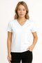WOMEN'S Set-In V-Neck Slit-Collar Detail T-Shirt, Jersey-Modal Fabric - 6