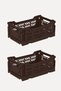 2 Pieces - Minibox Brown Foldable Box 261710 - 3