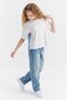 Girl's T-Shirt with Snap Detail - 5