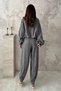 Gray two-piece shiny set - 5