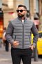 Slim Fit Çelik Örme Erkek Şişme Mont - 3