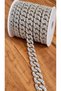 Decorative Ornament Strip, Plastic Stone Strip with a Shiny Crystal Look 1 Meter Silver -It Has the Feature of Being Able to Be Sewn. It Can Be Used in Many Areas Such as Clothing, Accessories, Shoes, Bags, or Home Textiles. - 2
