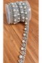 Decorative Ornament Strip, Plastic Stone Strip with a Shiny Crystal Look 1 Meter Silver -It Has the Feature of Being Able to Be Sewn. It Can Be Used in Many Areas Such as Clothing, Accessories, Shoes, Bags, or Home Textiles. - 2