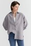 Women's Draped Striped Shirt - 8