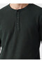 Peak New Season Green Crew Neck Textured Men's T-Shirt - 3