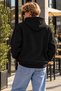 Standard Fit Basic Hooded Sweatshirt with Pockets, Black - 4
