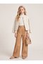 Girl's High Waist Wide Leg Leather Trousers - 3