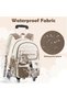 Rolling School Backpack for Boys Girls Khaki Trolley Bag - 6