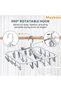 Drying Rack Folding Sock Dryer Clothes Drying Rack with 24 Clips Windproof Folding Portable Laundry - 5